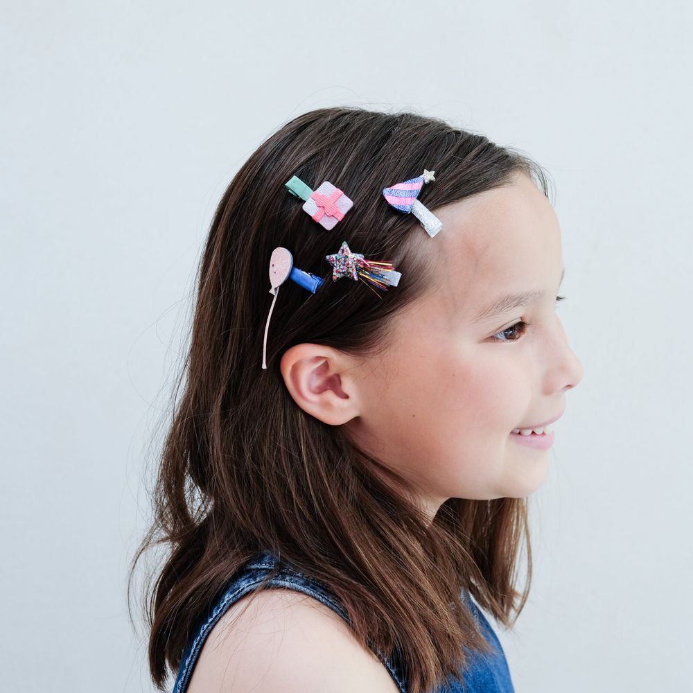 Mimi & Lula Birthday Party Mini Clips Pack of 8 - Multicolor