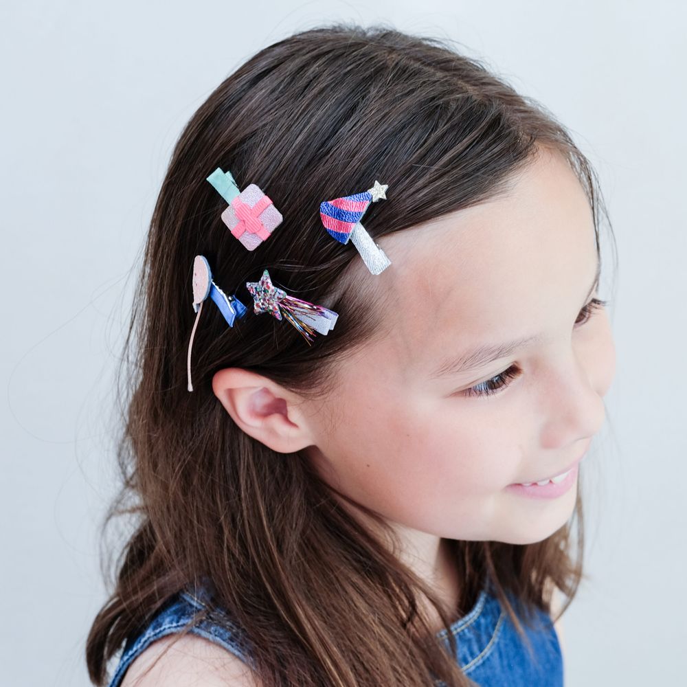 Mimi & Lula Birthday Party Mini Clips Pack of 8 - Multicolor