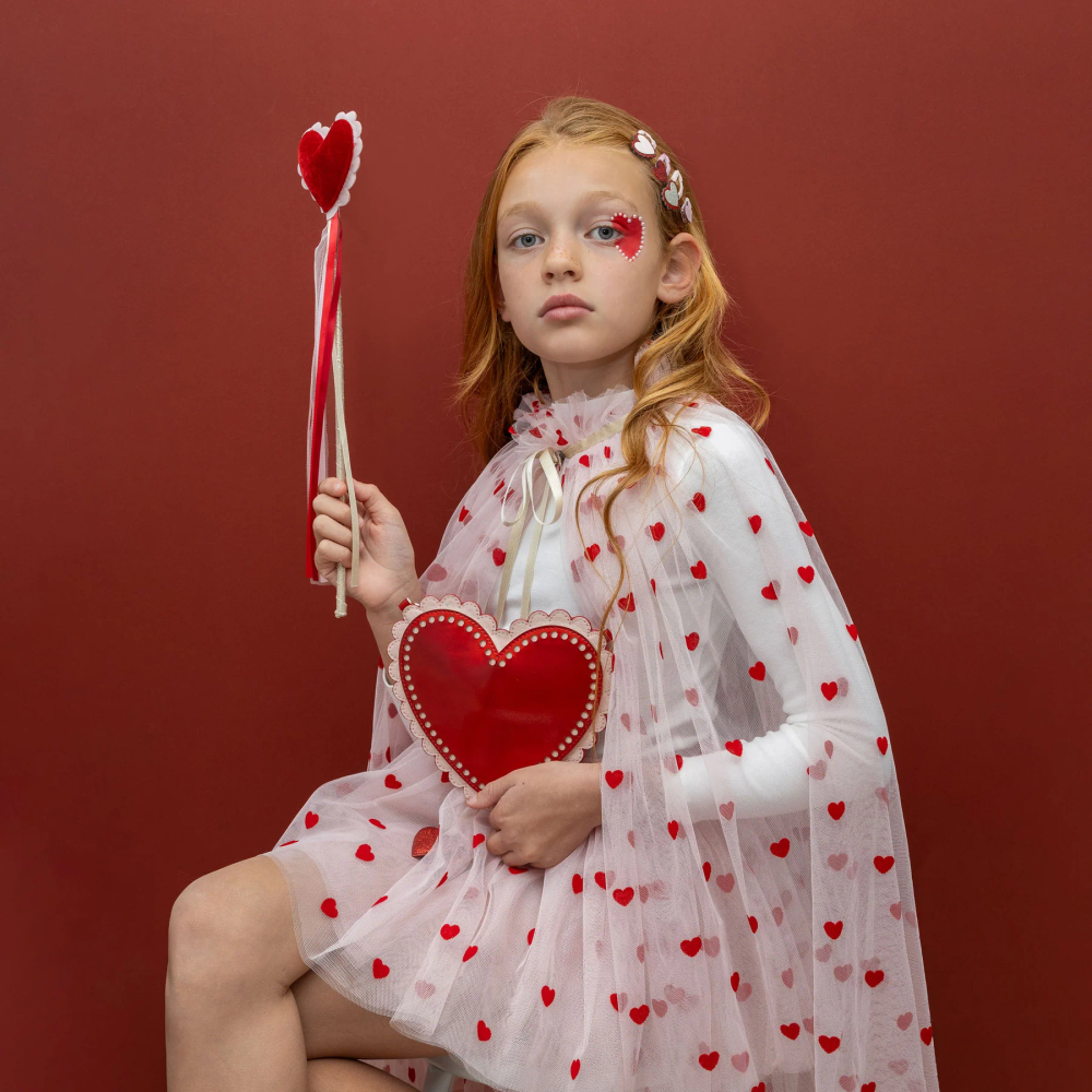 Mimi & Lula Scalloped Heart Bag - Red