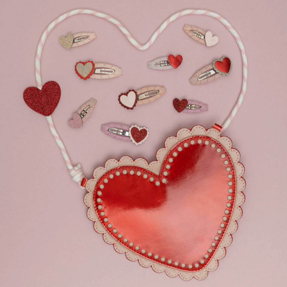 Mimi & Lula Scalloped Heart Bag - Red