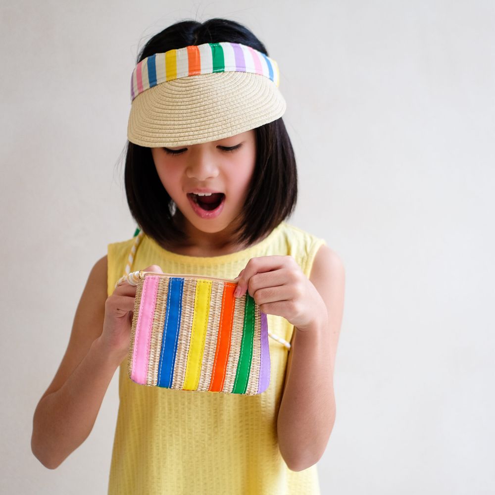 Mimi & Lula Striped Straw Bag - Multicolor