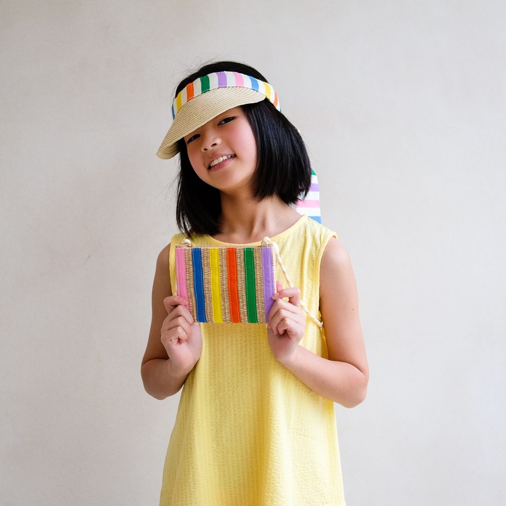 Mimi & Lula Striped Straw Bag - Multicolor