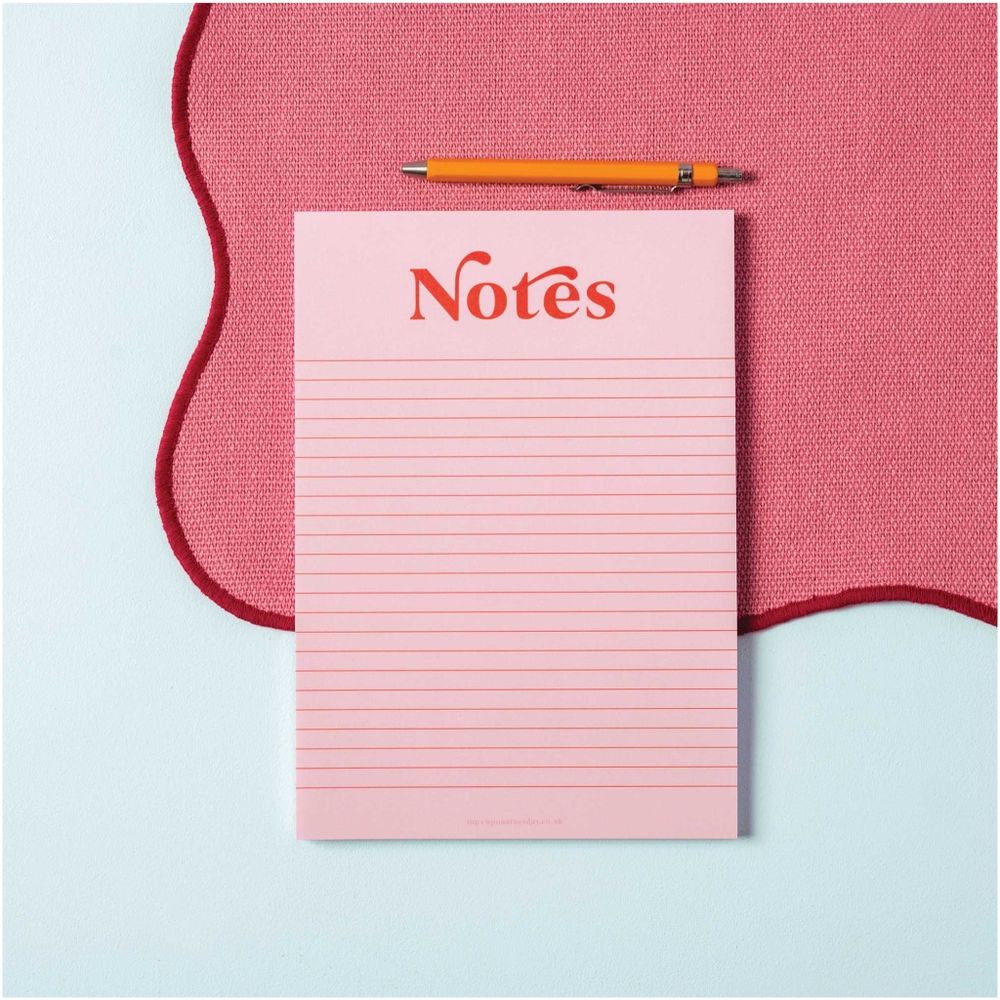 Good Tuesday - A5 Notepad - Pink/Red