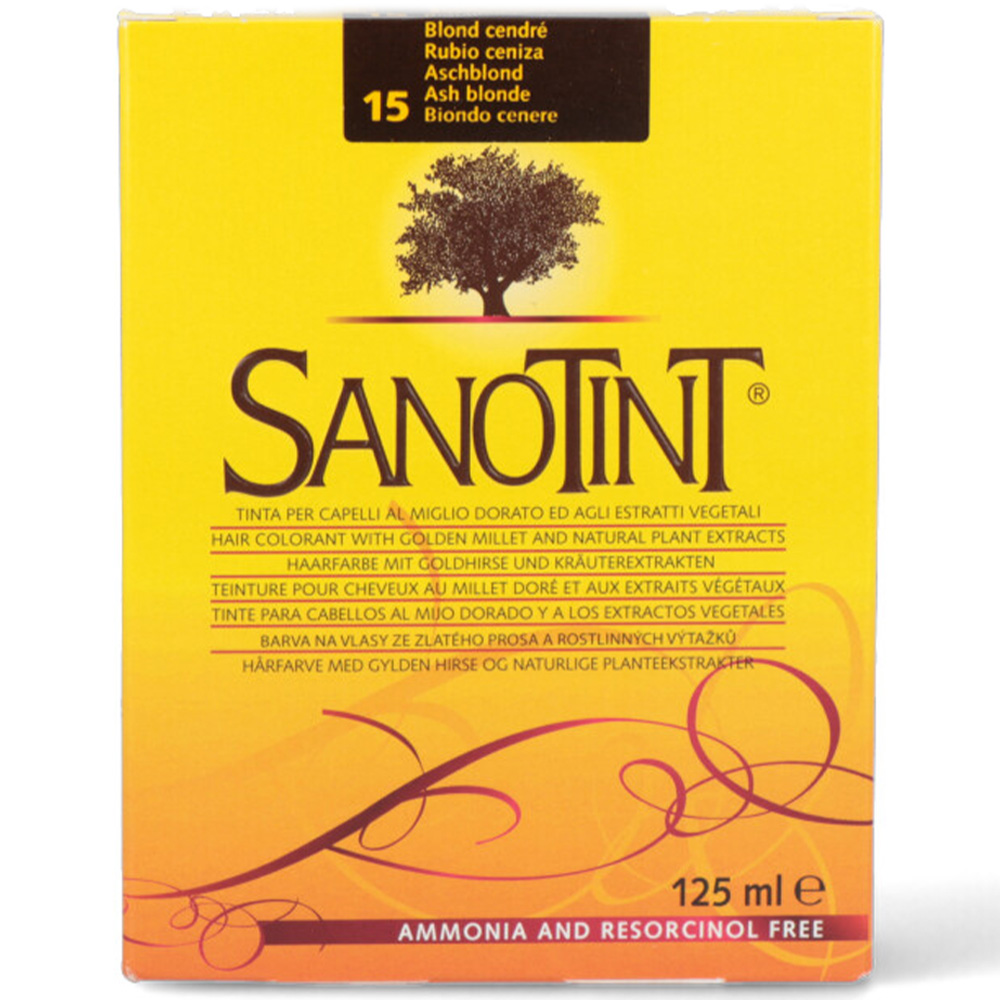 Sanotint - Classic Permanent Hair Colour Kit - Ash Blonde 15 - 125 ml