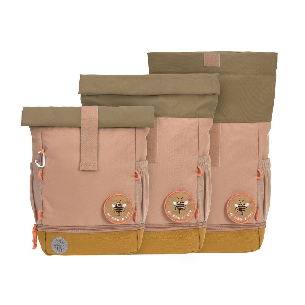 Lassig - Mini Rolltop Backpack - Nature Hazelnut - 13-Inch/33.5cm