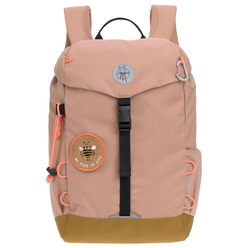 Lassig - Big Outdoor Backpack With Rain Cover, Patch And Seat Pad - Nature/Hazelnut