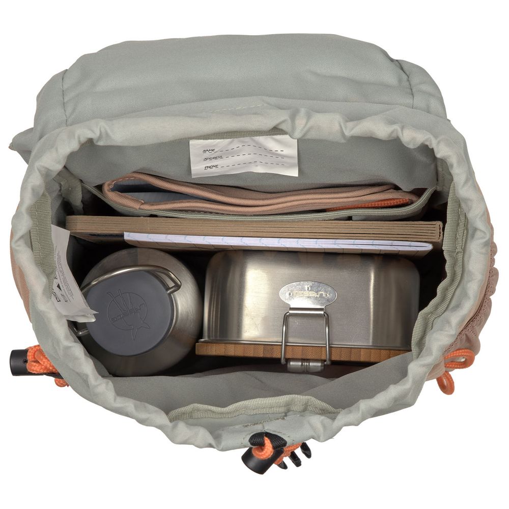 Lassig - Big Outdoor Backpack With Rain Cover, Patch And Seat Pad - Nature/Hazelnut