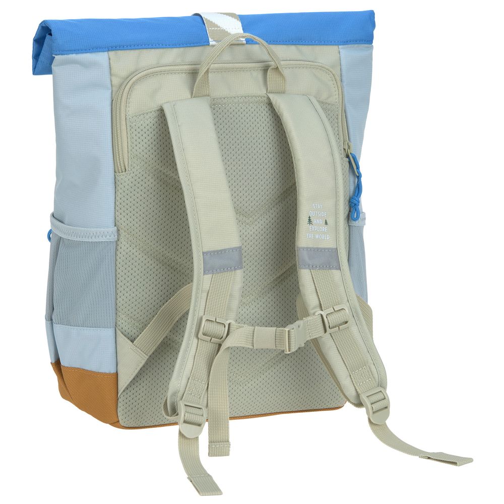 Lassig - Sunny Explorer Medium Rolltop Backpack - Grey/Blue - 15-Inch
