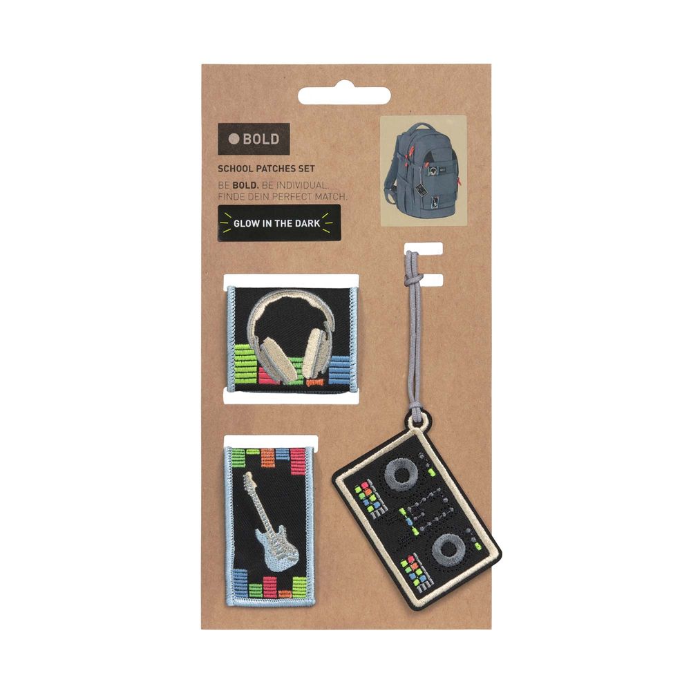 Lassig - Bold Match School Patches Set - 3pcs_Black