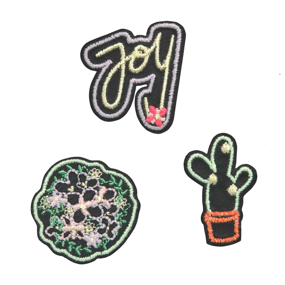 Lassig - Bold Collection Match School Patches Set - Joy Black - 3 Pc Set
