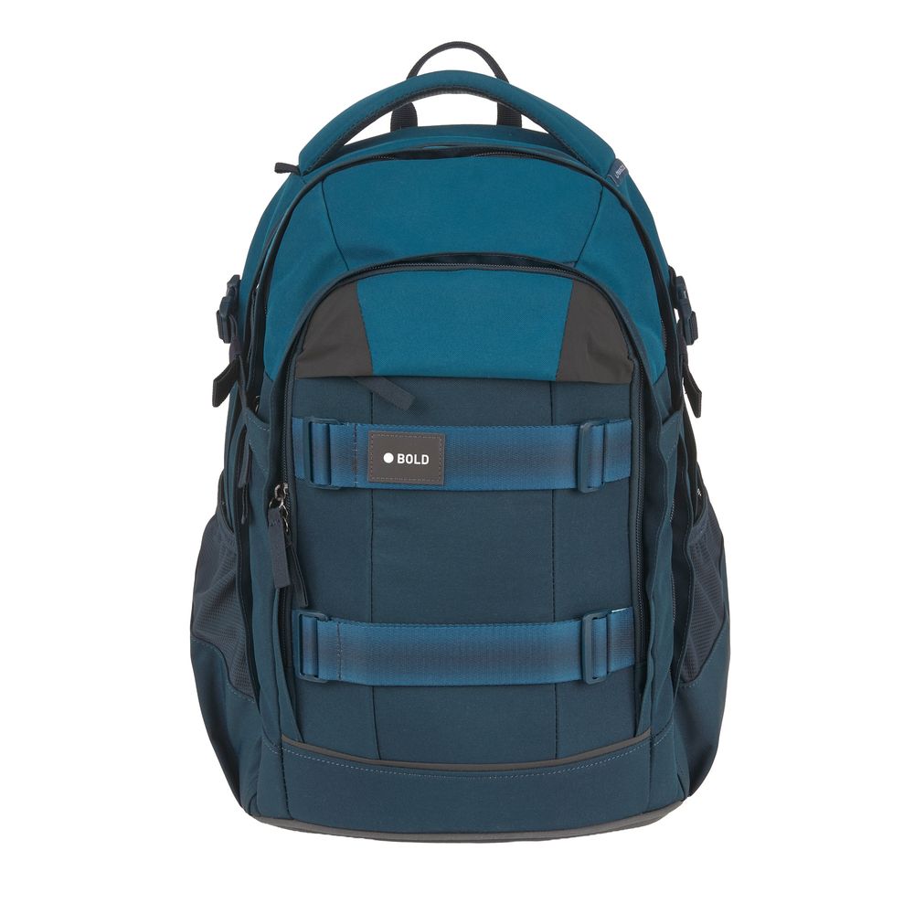 Lassig - Bold Collection Origin School Backpack - Dark Blue - 18.31-inch