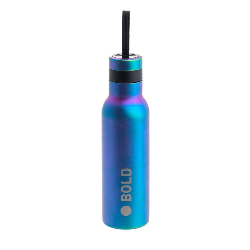 Lassig - Double Walled Stainless Steel Bottle - Bold Blue/Purple - 500 ml