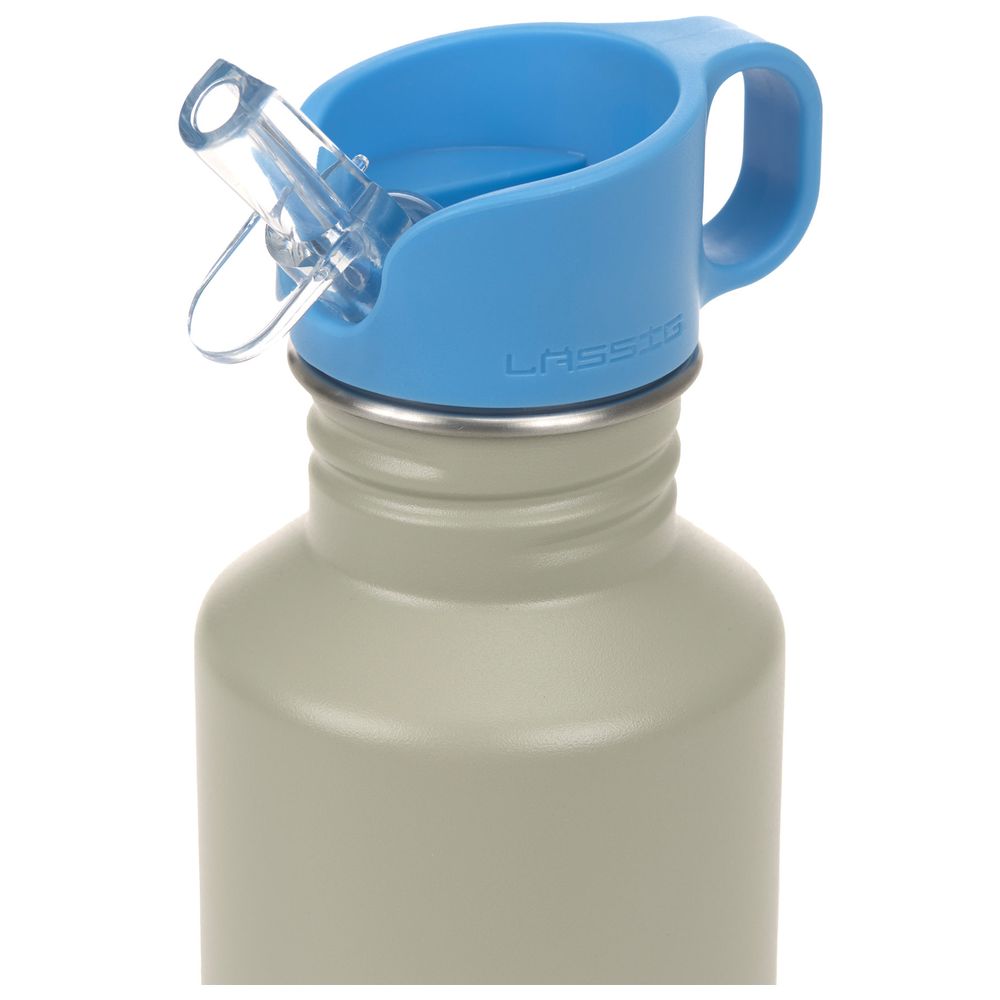 Lassig - Sunny Explorer Stainless Steel Bottle - Grey/Blue - 500 ml