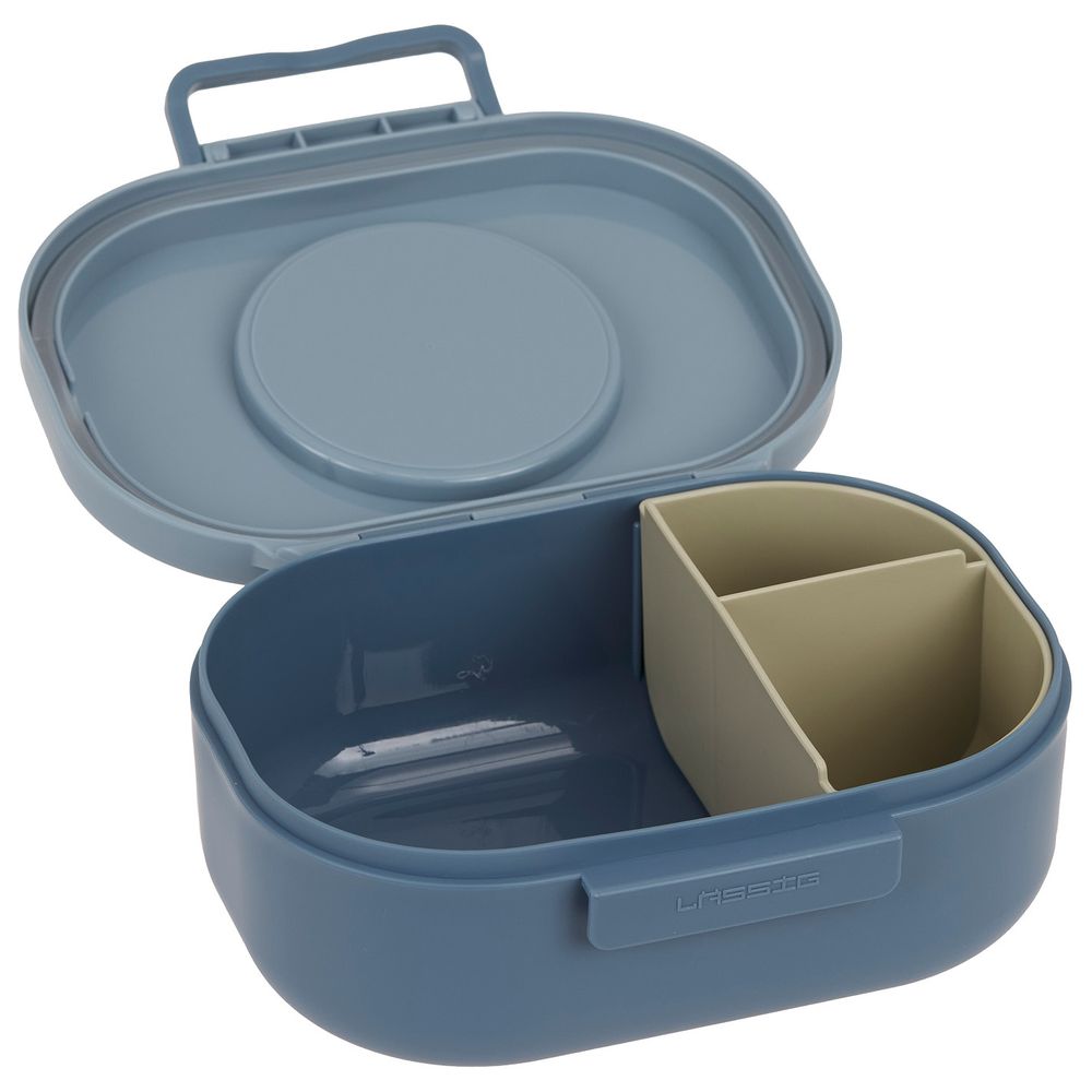 Lassig - 3-Compartment Style And Snack Lunch Box - Blue