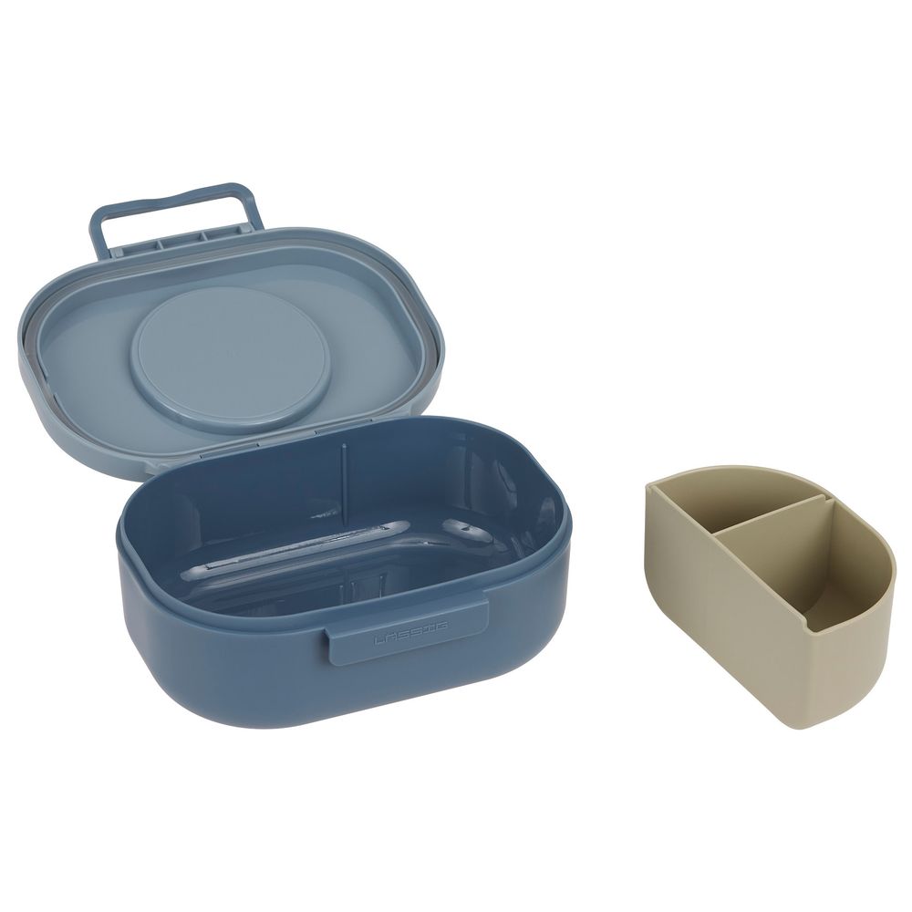 Lassig - 3-Compartment Style And Snack Lunch Box - Blue
