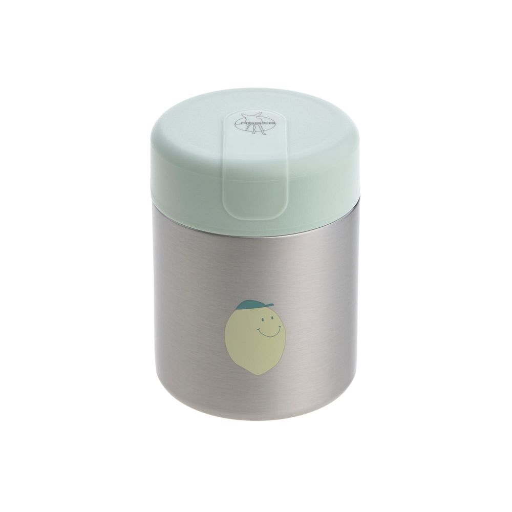 Lassig - Stainless Steel Food Jar - Happy Fruits Lemon - 315 ml