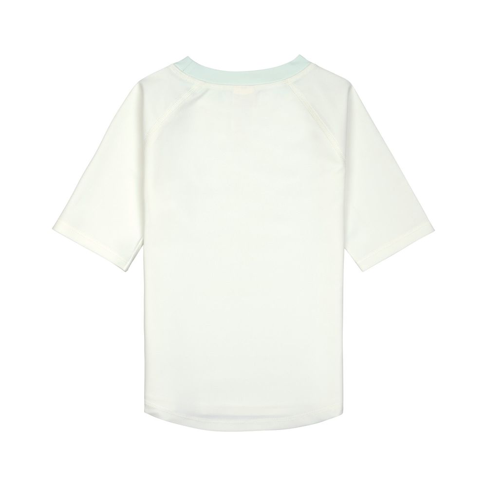 Lassig Kids Short Sleeve Make Waves Printed Rashguard Sea Salt - White