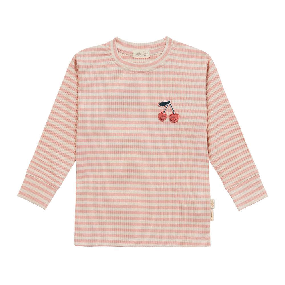 Lassig Girls' Ribbed Long Sleeves T-Shirt Cherry - Peach