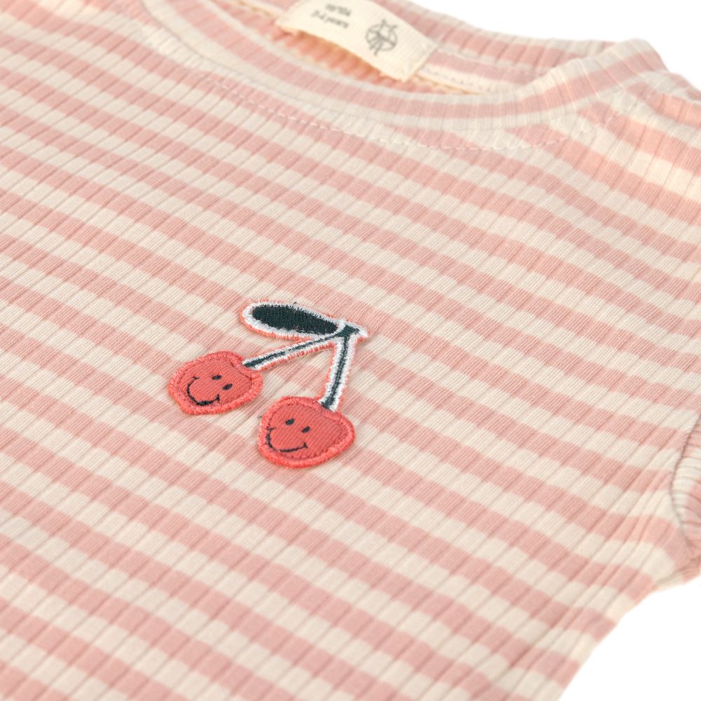 Lassig Girls' Ribbed Long Sleeves T-Shirt Cherry - Peach