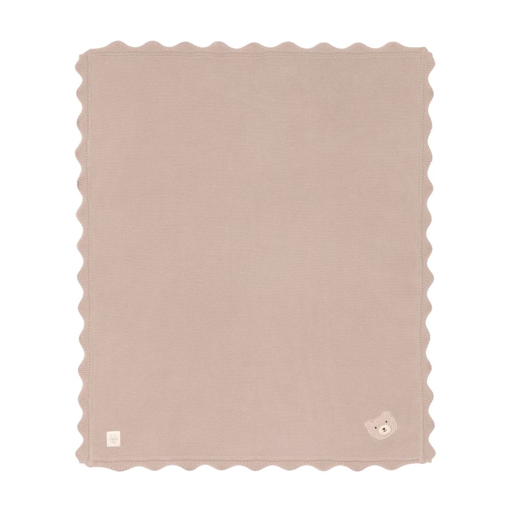 Lassig - Bear Knitted Blanket Gots - Beige