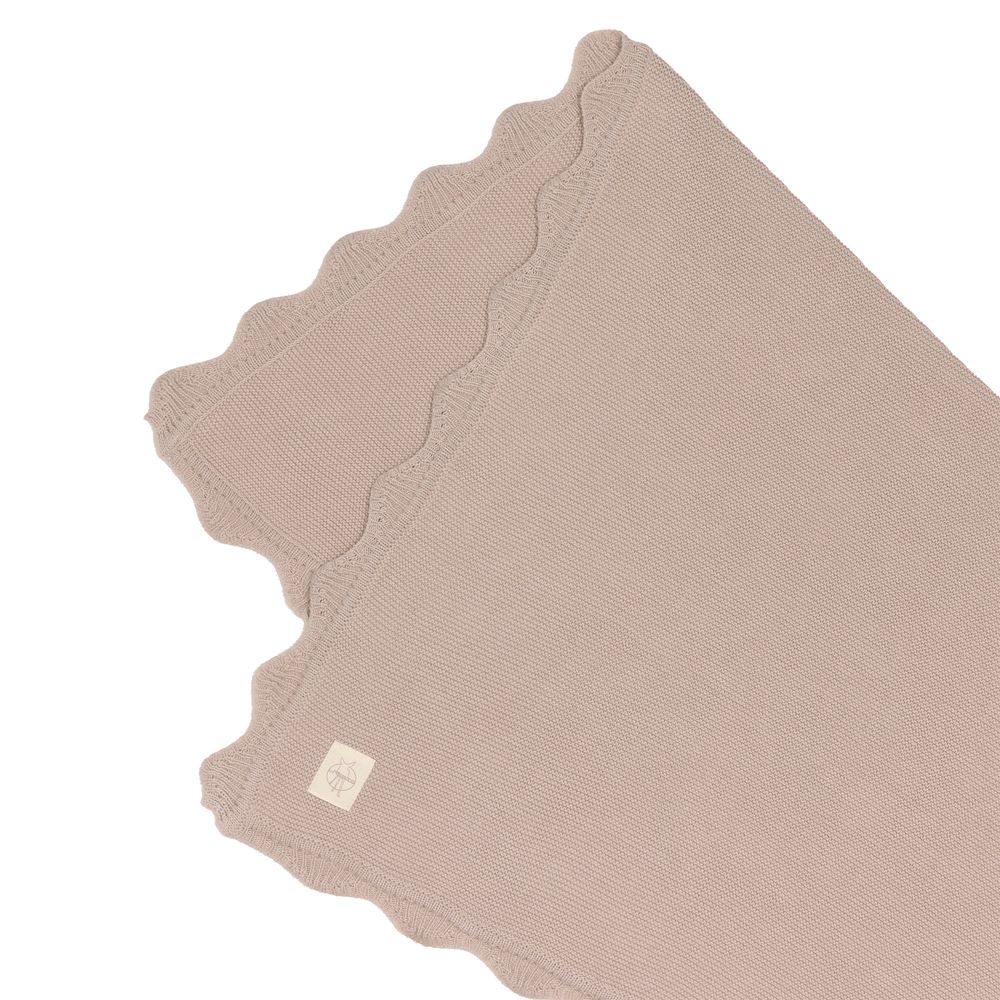 Lassig - Bear Knitted Blanket Gots - Beige