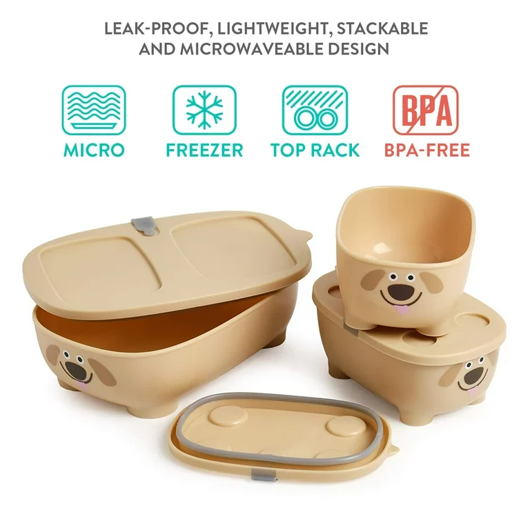 Prince Lionheart - Bentomal To-Go Lunch Box Set - Dog - 3 Pcs