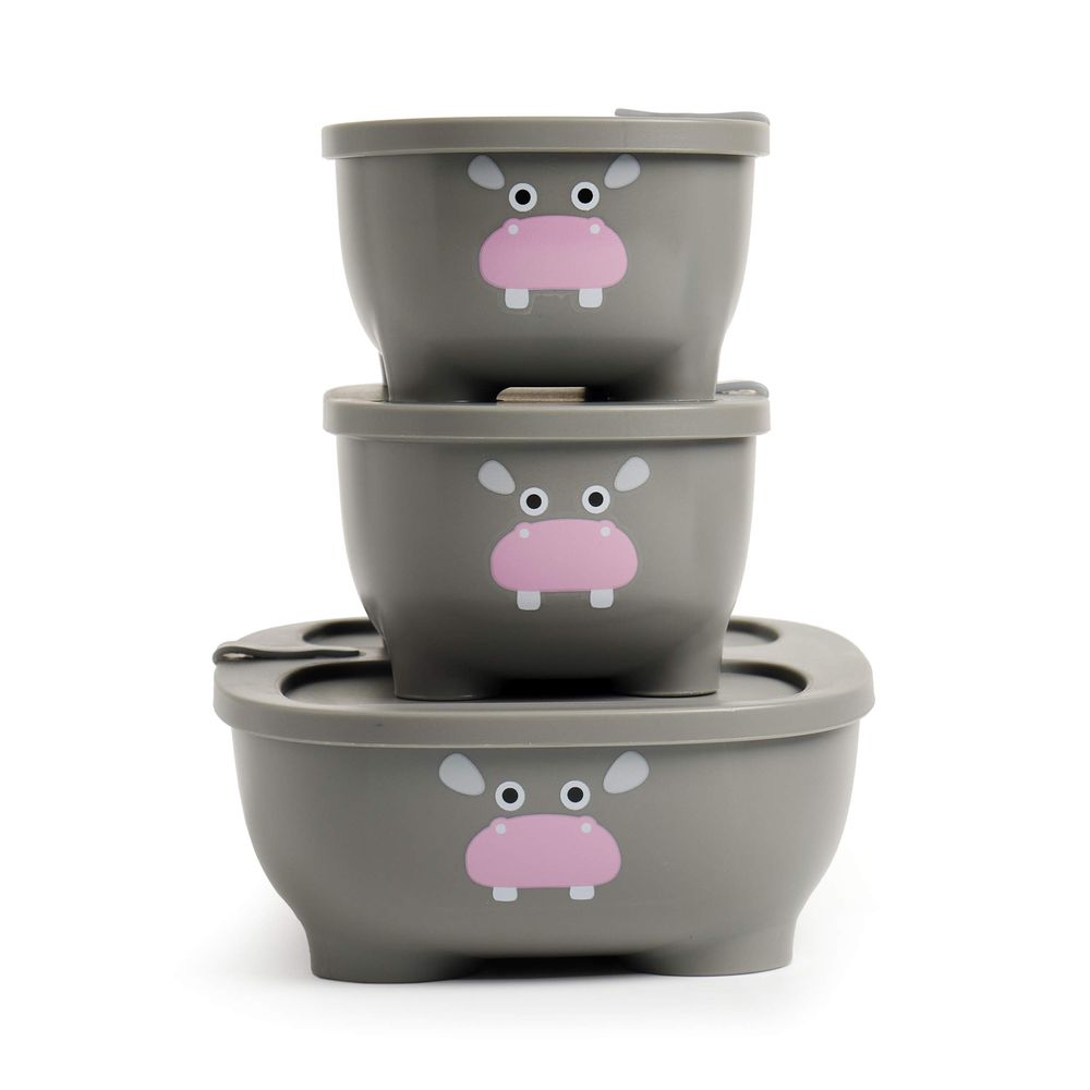 Prince Lionheart - Bentomal To-Go Lunch Box Set - Hippo - 3 Pcs