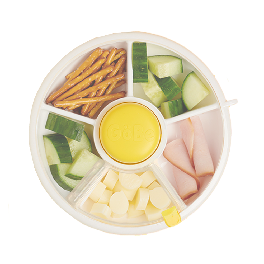 Gobe Snack Spinner With 5 Compartments - Lemon