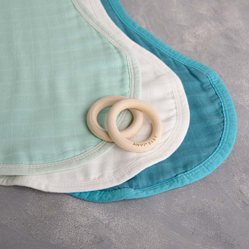 Anvi Baby Cirrus Burp & Bib Cloth - Pack of 3