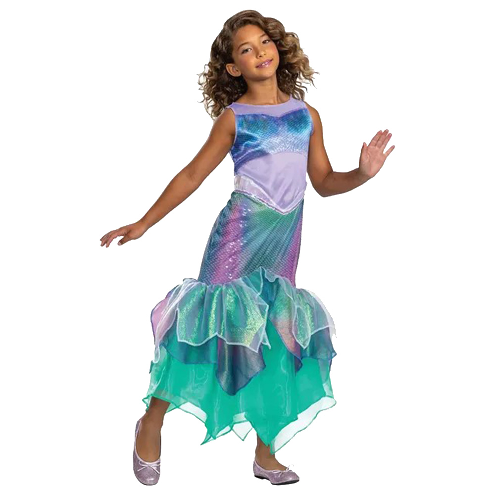 Party Centre - Disney Little Mermaid Ariel Deluxe Girls Costume - Multicolor