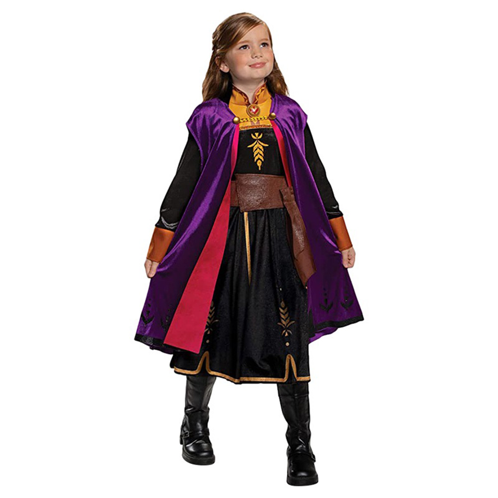 Party Centre - Anna Frozen II Deluxe Girls Costume - Multicolor