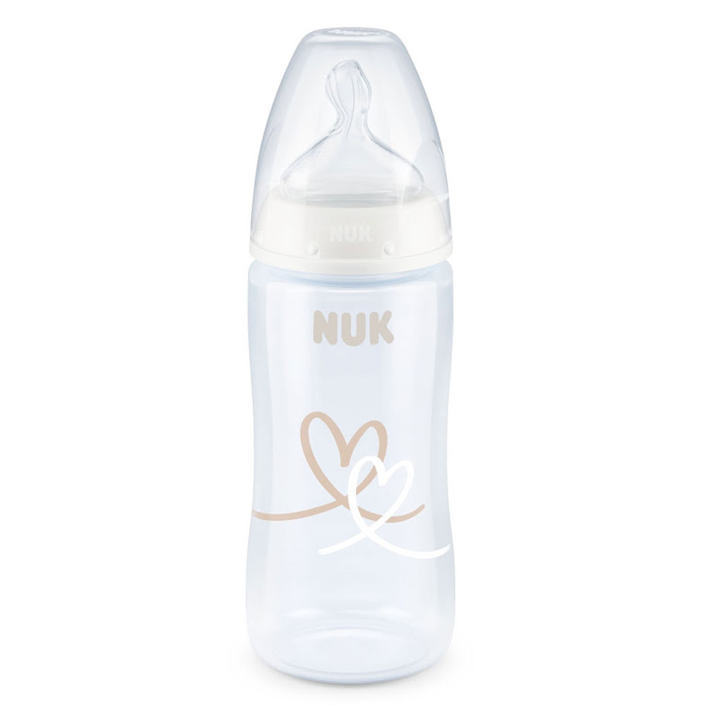 NUK - First Choice+ Baby Bottle 300ml 0-6m - White