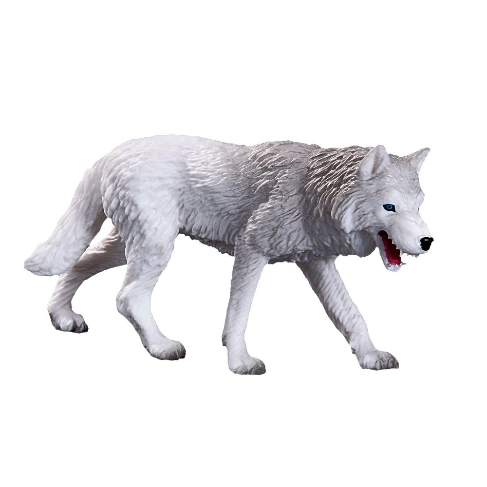 Mojo Arctic Wolf Toy Figure - White - 7 cm