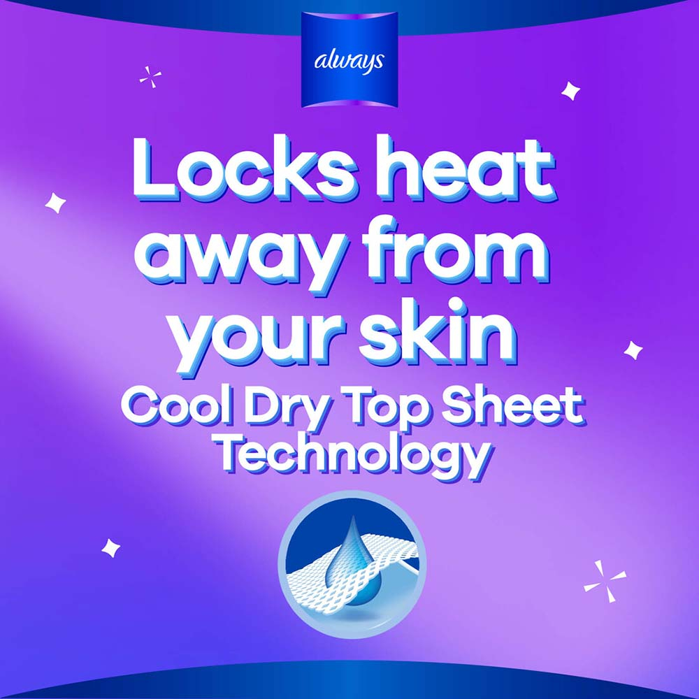 Always Cool & Dry, Maxi Thick, Large Sanitary Pads with Wings, 30 Pads