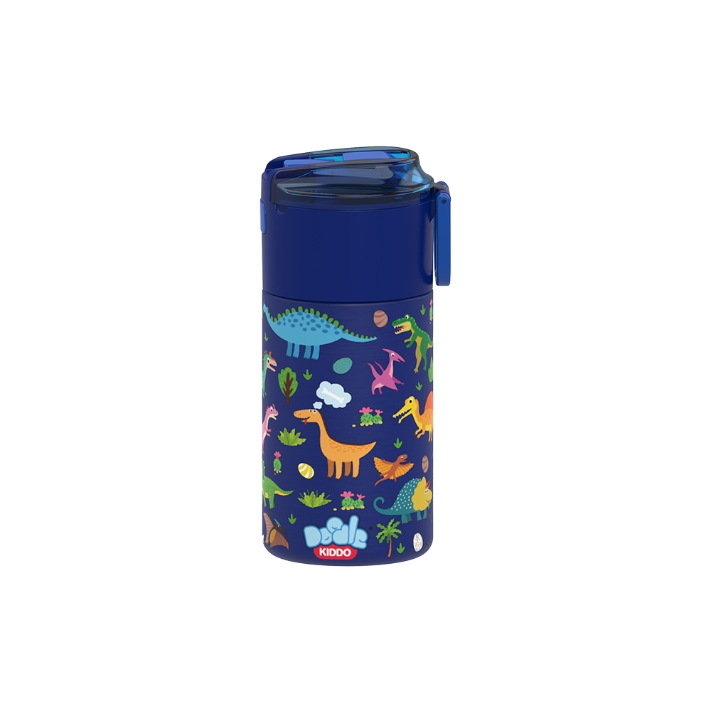 Doodle Kiddo - Stainless Steel Water Bottle - Dinosaur - 450ml