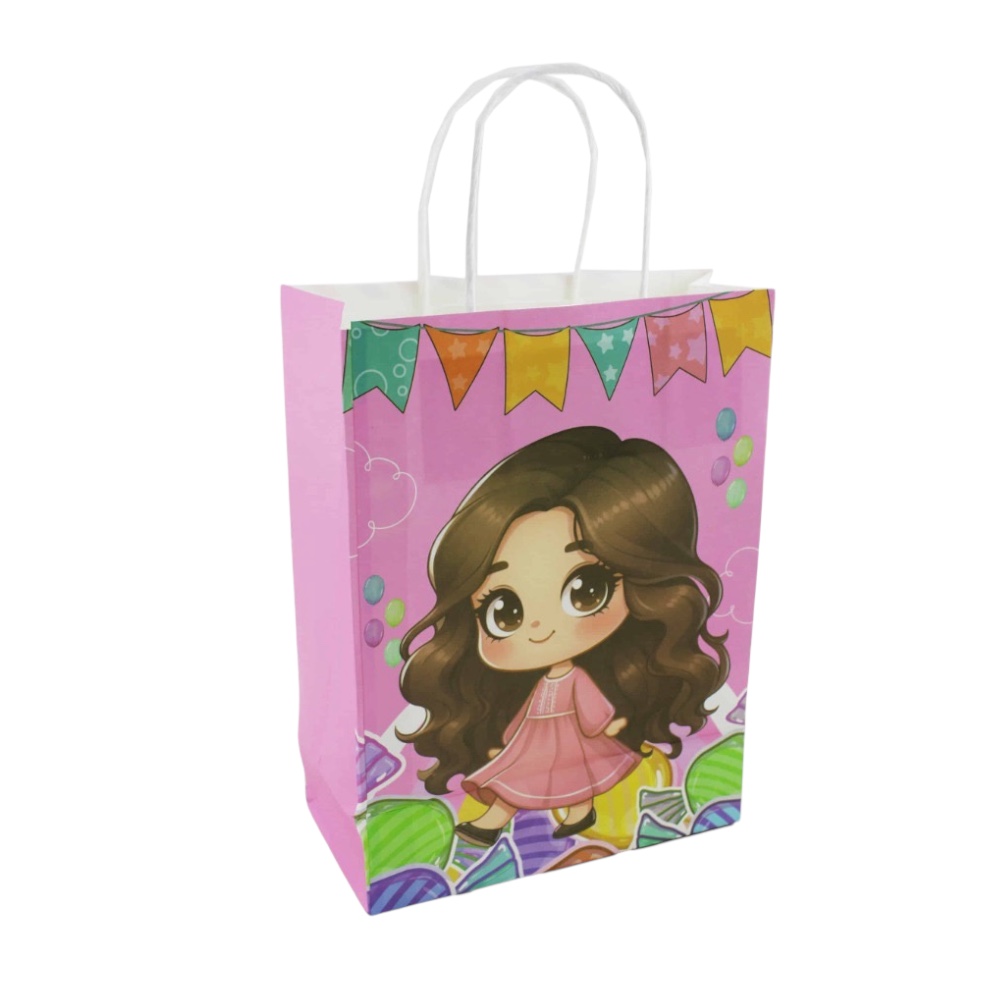 Doodle Kiddo - Ramadan Eid Girl Printed Paper Bags - Pack of 6