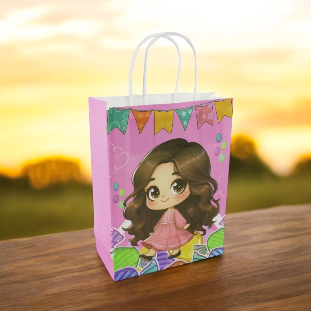Doodle Kiddo - Ramadan Eid Girl Printed Paper Bags - Pack of 6