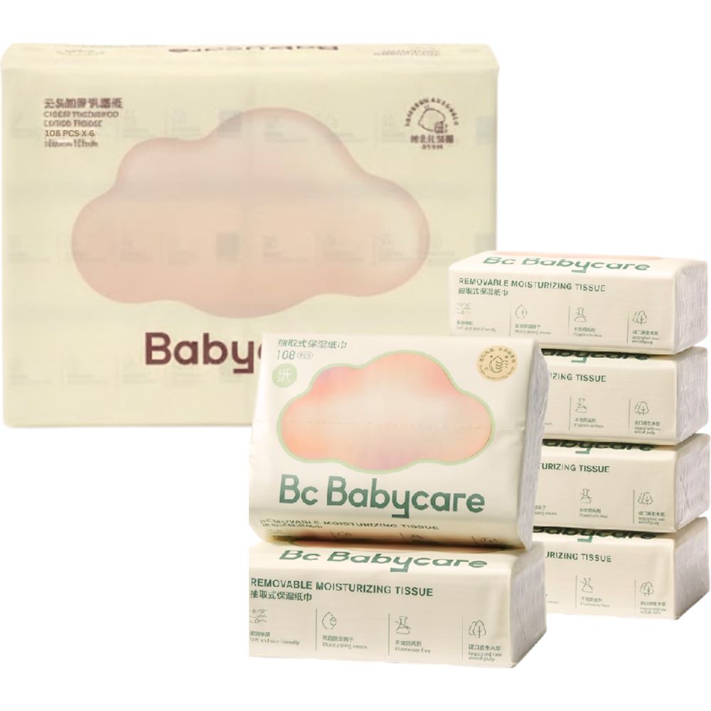 Babycare - Cloud Soft Thickened Lotion Tissue 108s - Pack Of 6