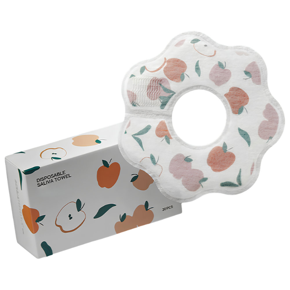 Babycare - Disposable Saliva Towel 20pcs - Payette Apple Red