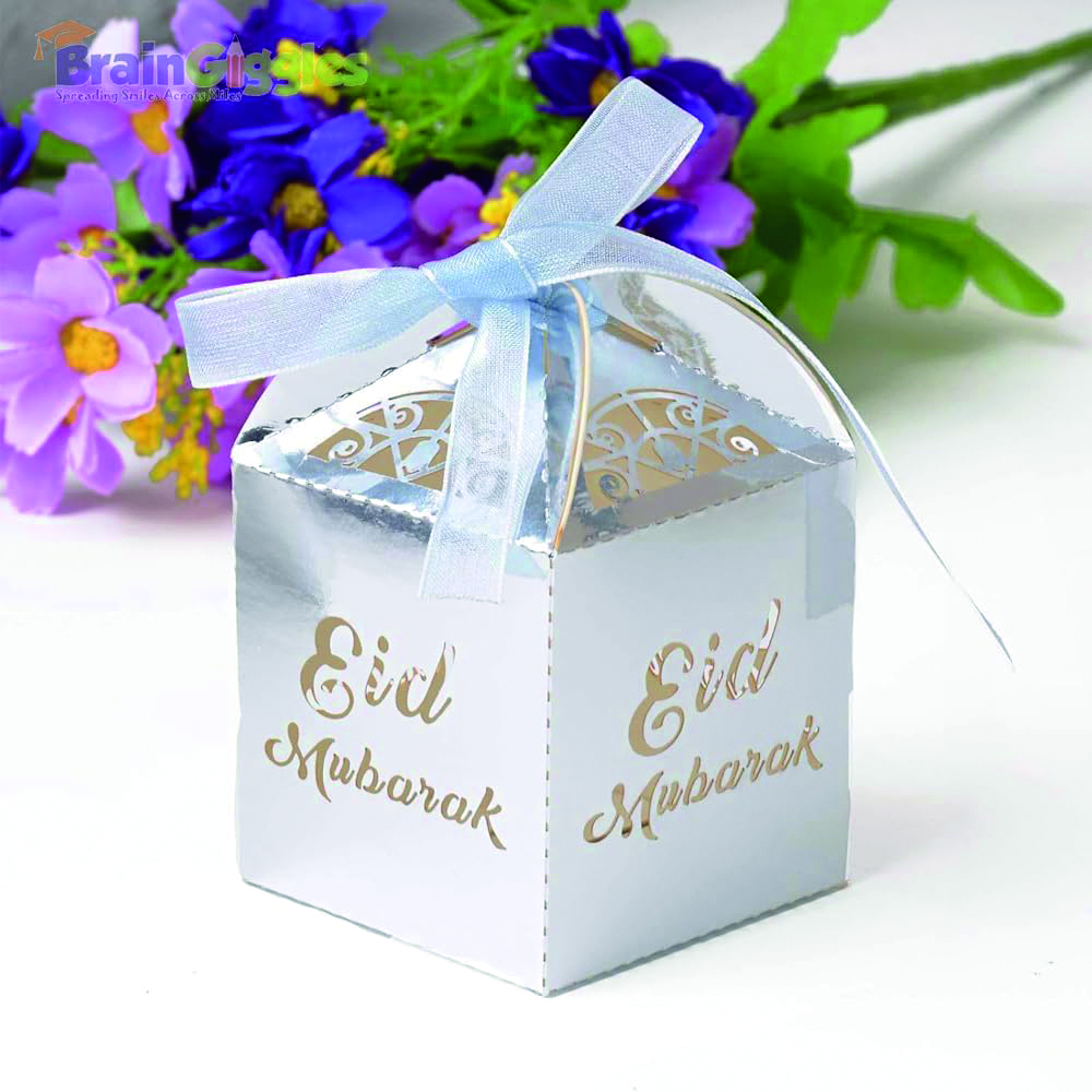 BrainGiggles - Eid Mubarak Treat Gift Boxes - 5 Pcs - Silver