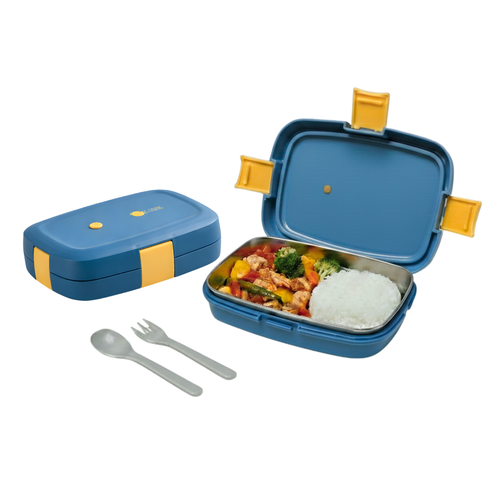 Cravista - Stainless Steel Bento Lunch Box With Cutlery Set - 1000 ml