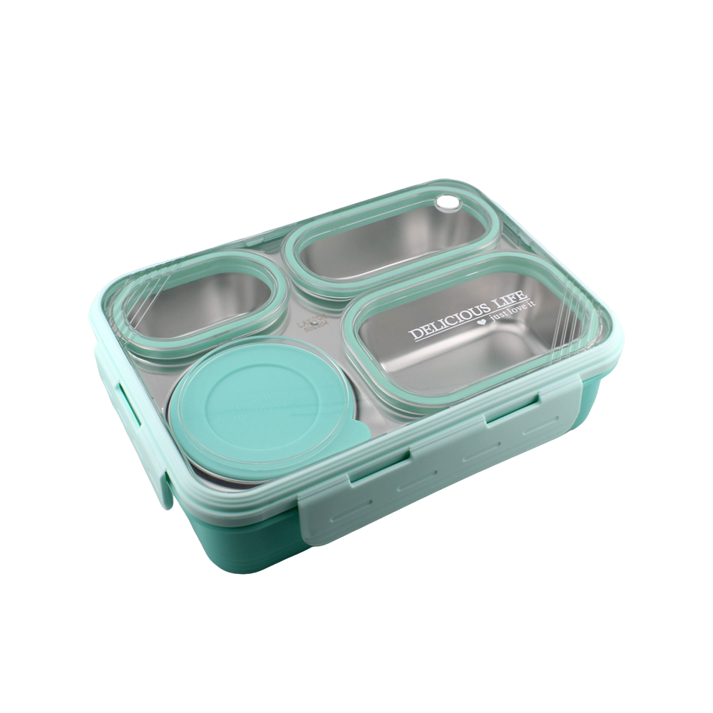 Cravista - 4-Compartments Bento Lunch Box - Multicolor - 950 ml