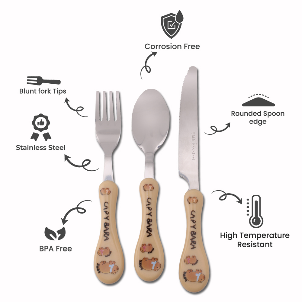 Cravista - Family Capy Bara Cutlery Set with Case