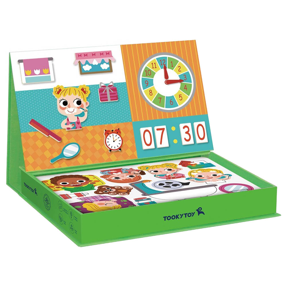 Tooky Toy - A Wonderful Day Themed Magnetic Travel Play Box - 108pcs