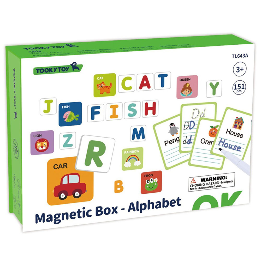 Tooky Toy - Alphabet Themed Magnetic Travel Play Box - 149pcs