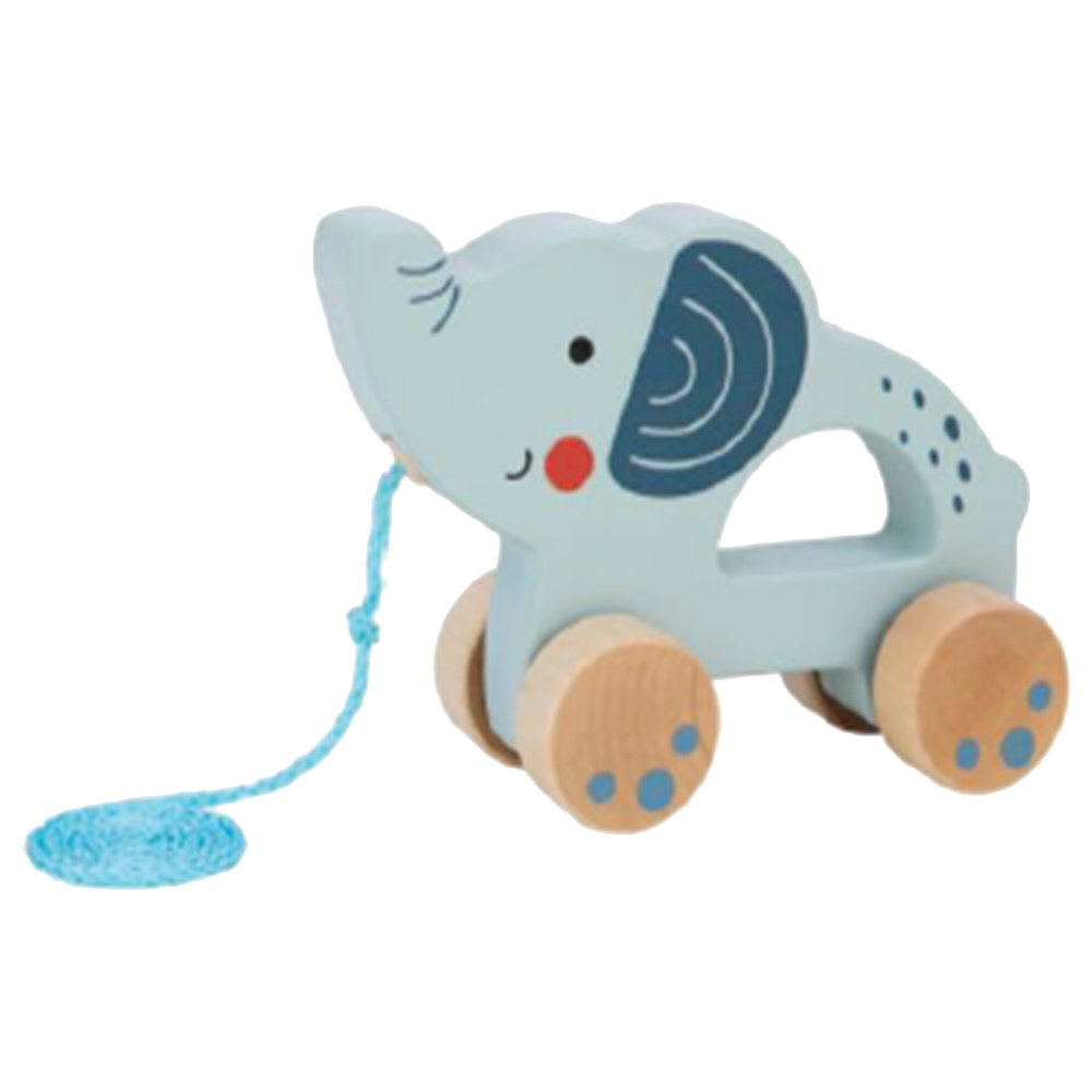 Tooky Toy - Wooden Elephant Pull Along Toy