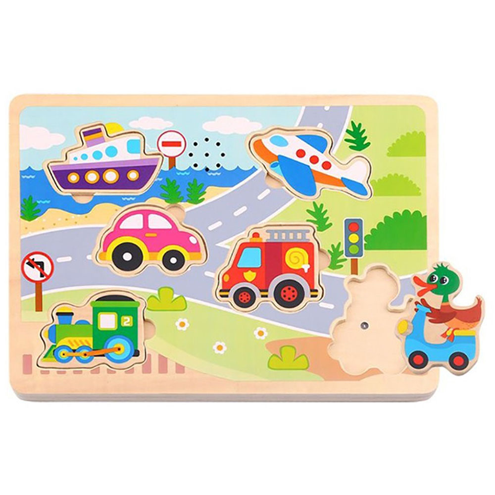 Tooky Toy - Vehicles Puzzle With Music - 7pcs