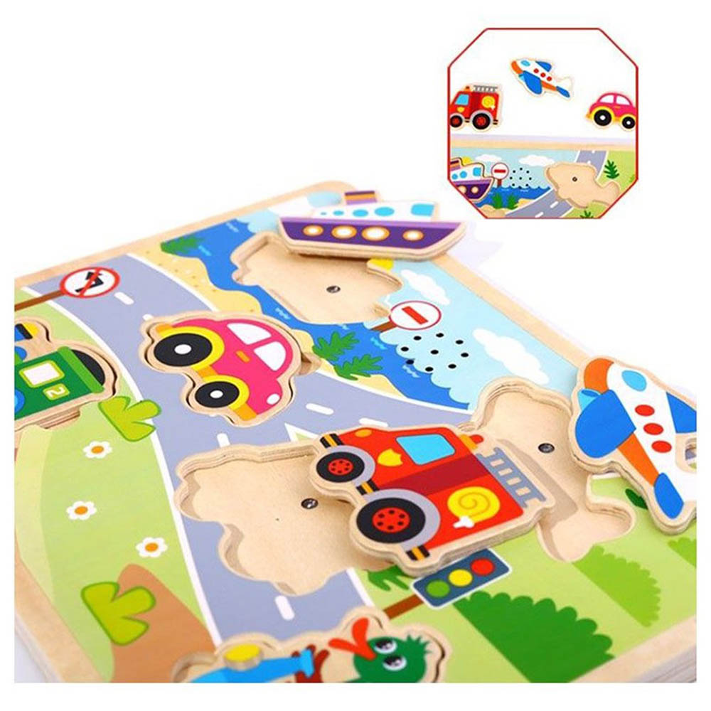 Tooky Toy - Vehicles Puzzle With Music - 7pcs