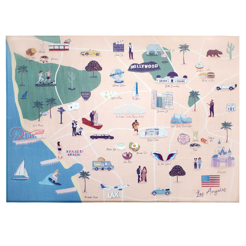 Milk It Baby - Los Angeles City Tour Reversible Play Mat
