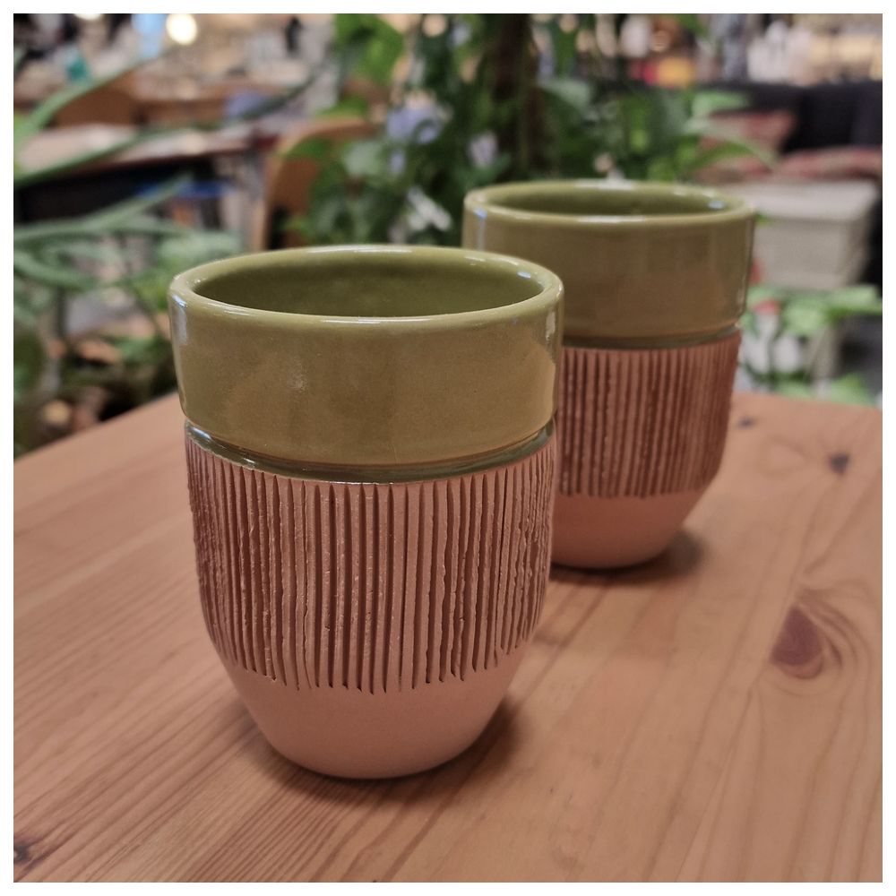 Aiida - Pottery Cup - Green